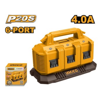 INGCO 6 soros szekvenciális akkumulátor töltő 4,0 A 20 V