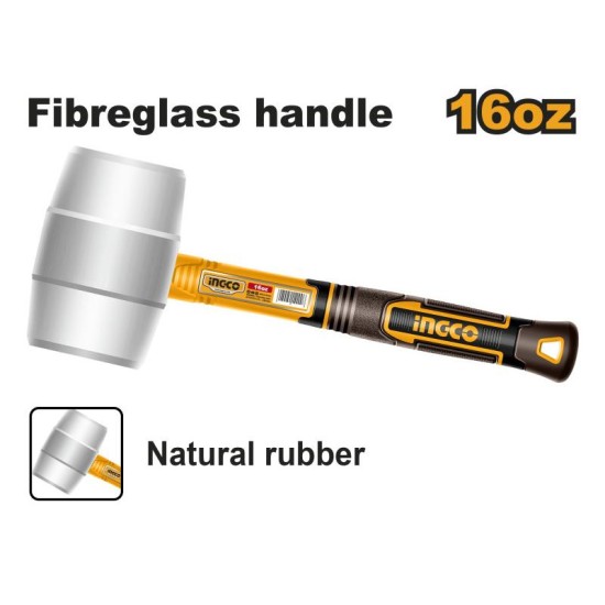 INGCO Gumikalapács 450 g üvegszálas nyél INGCO Gumikalapács 450 g üvegszálas nyél