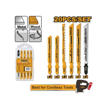 INGCO Dekopírfűrészlap fára, fémre (20 db) INGCO Dekopírfűrészlap fára, fémre (20 db)