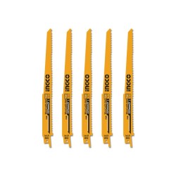 INGCO Szablyafűrészlap 225 mm 6 TPI szöges fára BIM (5 db)