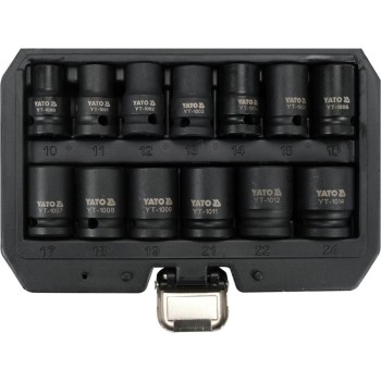 YATO Gépi dugókulcs készlet 13 részes 1/2'' 10-24 mm CrMo