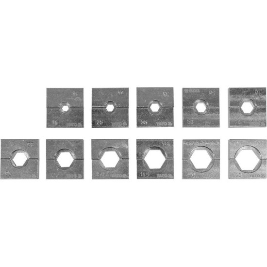 YATO Préspofa készlet 11 részes 16-300 mm az YT-22862 hidraulikus préshez YATO Préspofa készlet 11 részes 16-300 mm az YT-22862 hidraulikus préshez