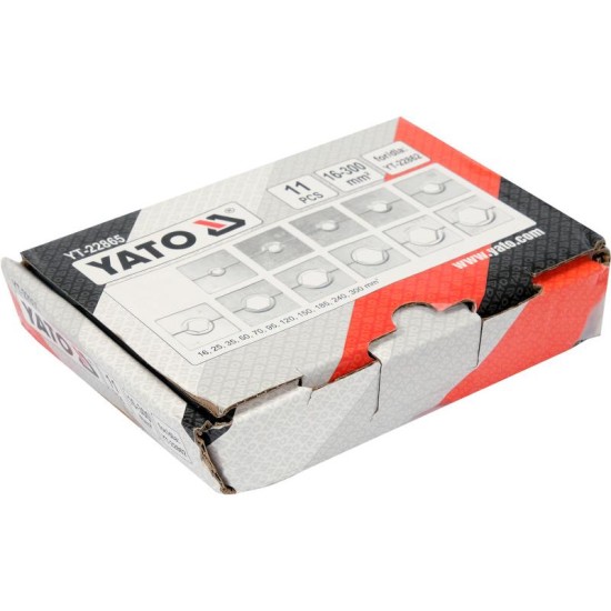 YATO Préspofa készlet 11 részes 16-300 mm az YT-22862 hidraulikus préshez YATO Préspofa készlet 11 részes 16-300 mm az YT-22862 hidraulikus préshez