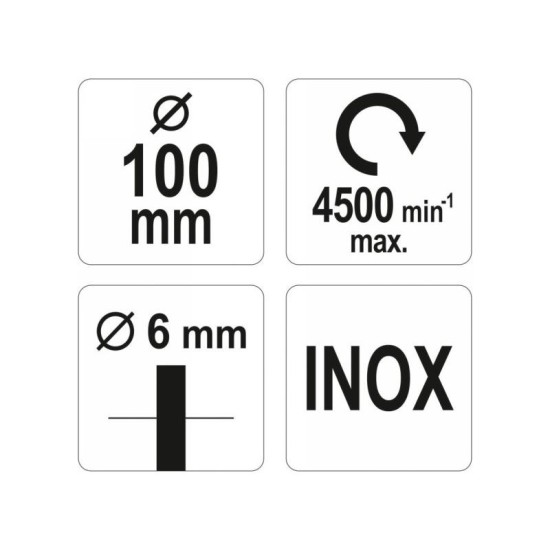 YATO Csapos fazékkefe 100 mm inox