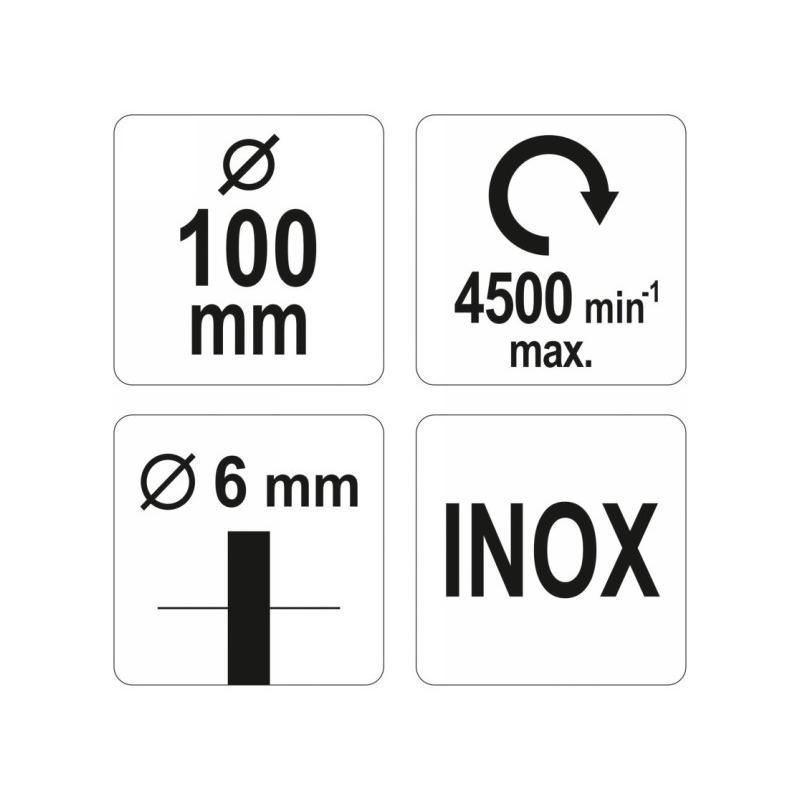 YATO Csapos fazékkefe 100 mm inox