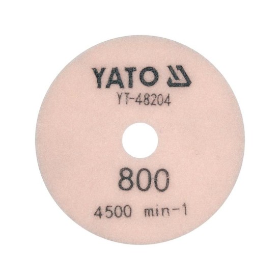 YATO Tépőzáras gyémánt csiszoló és polírozókorong 100 mm / P800 vizes/száraz YATO Tépőzáras gyémánt csiszoló és polírozókorong 100 mm / P800 vizes/száraz