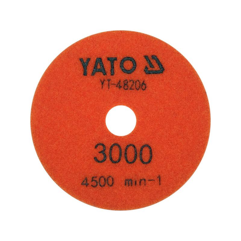 YATO Tépőzáras gyémánt csiszoló és polírozókorong 100 mm / P3000 vizes/száraz YATO Tépőzáras gyémánt csiszoló és polírozókorong 100 mm / P3000 vizes/száraz