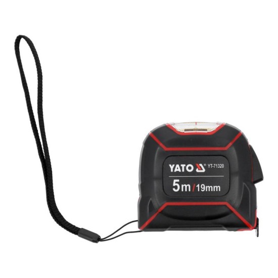 YATO Mérőszalag felső nyílással 5 m x 19 mm gumírozott YATO Mérőszalag felső nyílással 5 m x 19 mm gumírozott