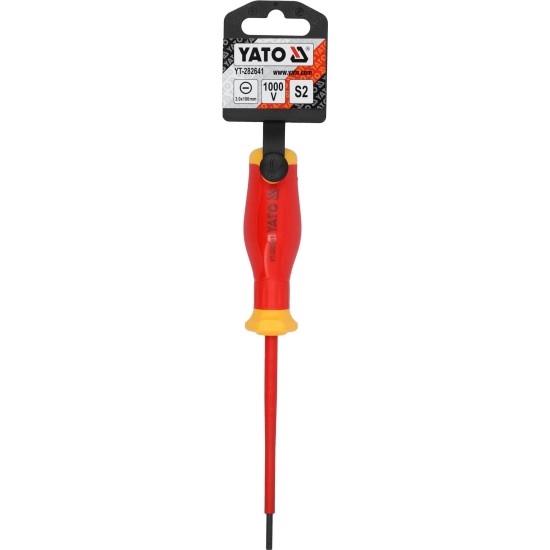 Csavarhúzó szigetelt lapos 3x100 mm VDE 1000V - Slim - Yato Csavarhúzó szigetelt lapos 3x100 mm VDE 1000V - Slim - Yato