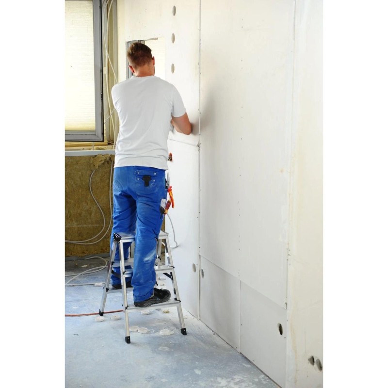 Létra ALU lépcsőfokos két oldalon járható álló 2x3 fokos - Krause DOPPLO