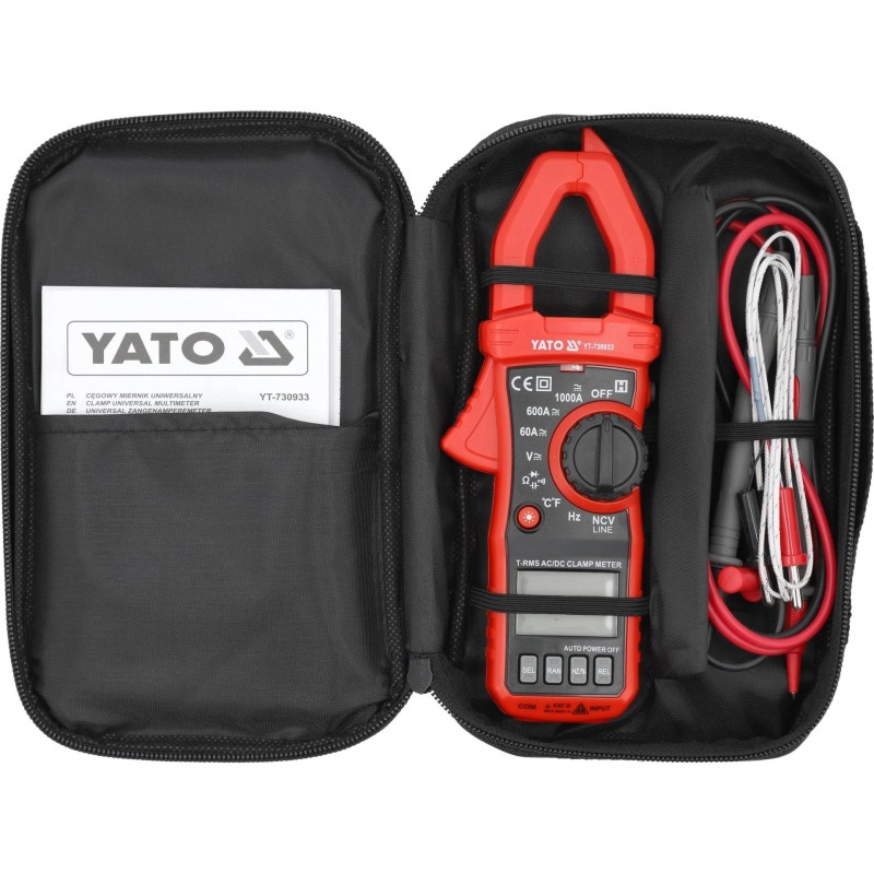 Multiméter, lakatfogós DC 1000 / AC 750V - Yato