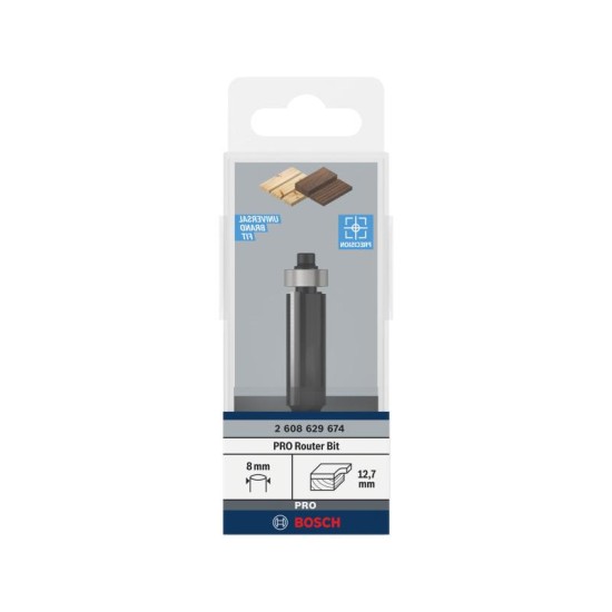 BOSCH PRO Színelő maró alsó csapágyas 12,7 x 40 x 8 mm BOSCH PRO Színelő maró alsó csapágyas 12,7 x 40 x 8 mm