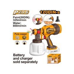 INGCO Akkus festékszóró 20 V (akku és töltő nélkül)