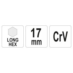 YATO Hosszú imbuszkulcs 17,0 mm CrV YATO Hosszú imbuszkulcs 17,0 mm CrV