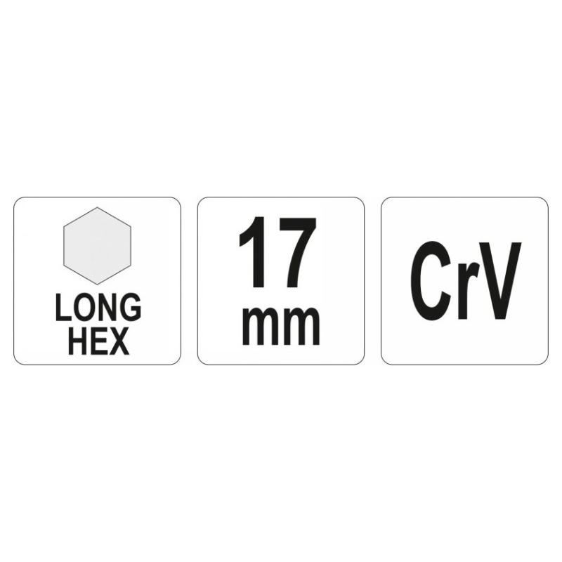 YATO Hosszú imbuszkulcs 17,0 mm CrV