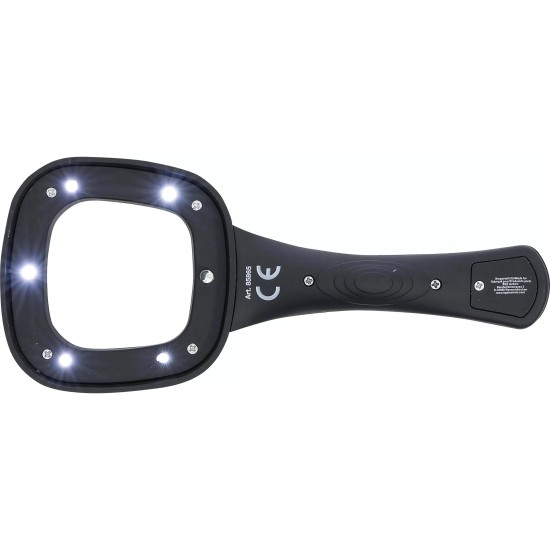 Nagyító 4x - LED világítással, D60 mm elemes BGS Nagyító 4x - LED világítással, D60 mm elemes BGS