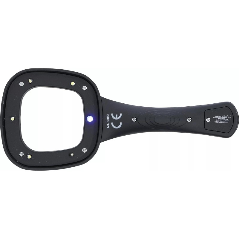 Nagyító  4x - LED világítással, D60 mm elemes BGS