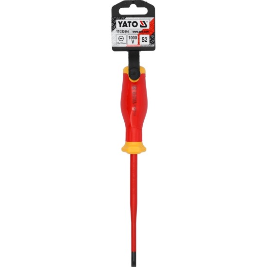 Csavarhúzó szigetelt lapos 5,5x125 mm VDE 1000V - Slim - Yato Csavarhúzó szigetelt lapos 5,5x125 mm VDE 1000V - Slim - Yato