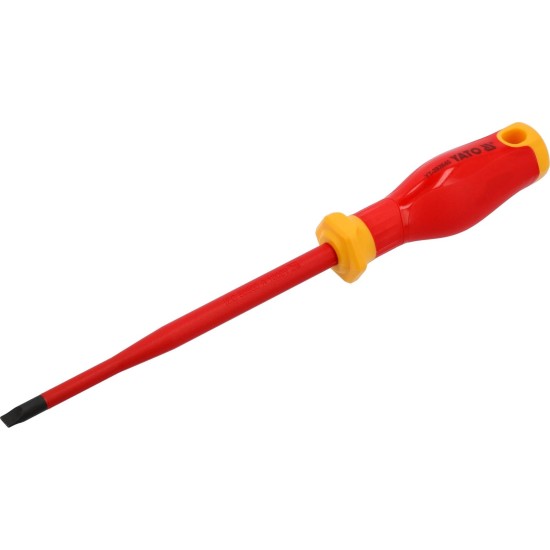 Csavarhúzó szigetelt lapos 6,5x150 mm VDE 1000V - Slim - Yato Csavarhúzó szigetelt lapos 6,5x150 mm VDE 1000V - Slim - Yato