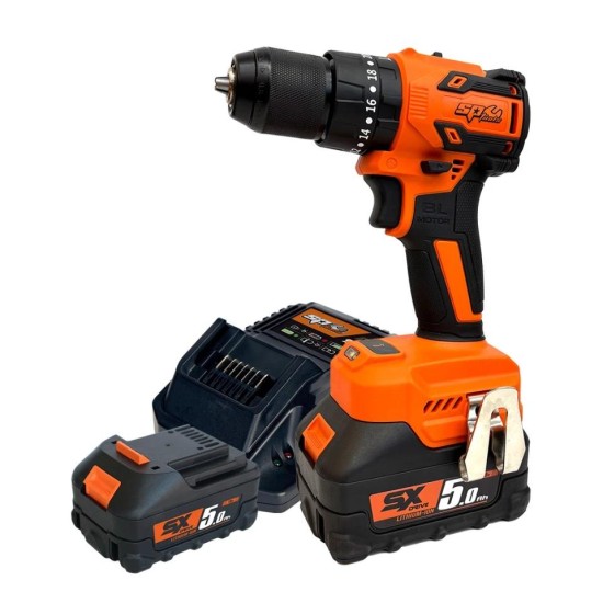 Fúró-csavarozó, akkus 18V   50 Nm 2db 5.0Ah 10 mm tokmány - SP Tools