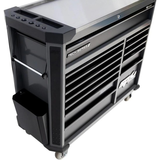 Szerszámos kocsi gyári-felszerelt 388 db-os 13 fiók TECH S. - FEKETE