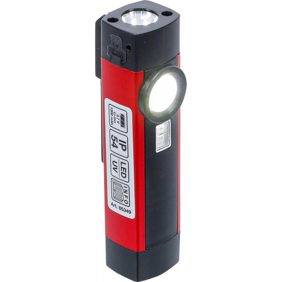 Szerelőlámpa LED COB ledes elemlámpa mini zsebfény UV-s - BGS