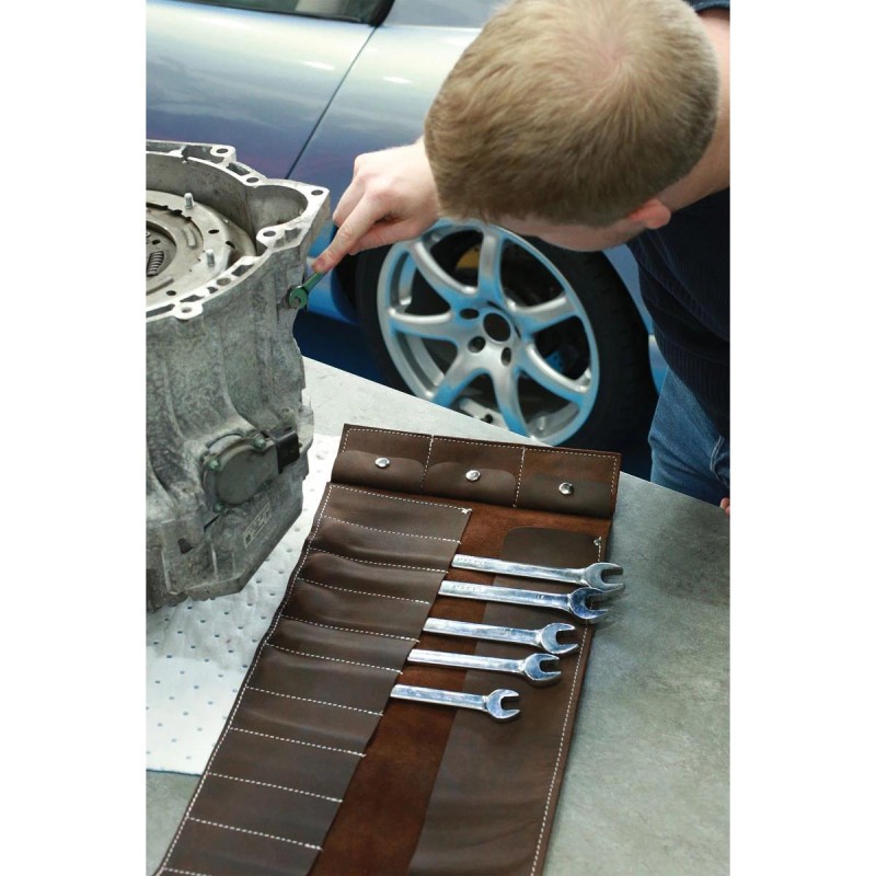 Villáskulcstartó, zsebes, feltekerhető, RETRO BŐR 12+3 részes Gunson