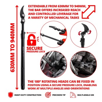 Pajszer - feszítővas 340-470 mm - csuklós kivitel, állítható - Welzh Pajszer - feszítővas 340-470 mm - csuklós kivitel, állítható - Welzh