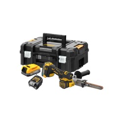 DEWALT Akkus szalagcsiszoló 18 V (2 x 1,7 Ah akku + töltő + TSTAK) DCM200E2T