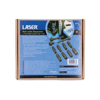 Vibro kalapácshoz vibrációs menetes ütőfej készlet gömbfejekhez 11 db-os