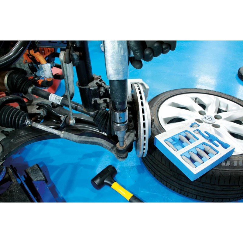 Vibro kalapácshoz vibrációs menetes ütőfej készlet gömbfejekhez 11 db-os