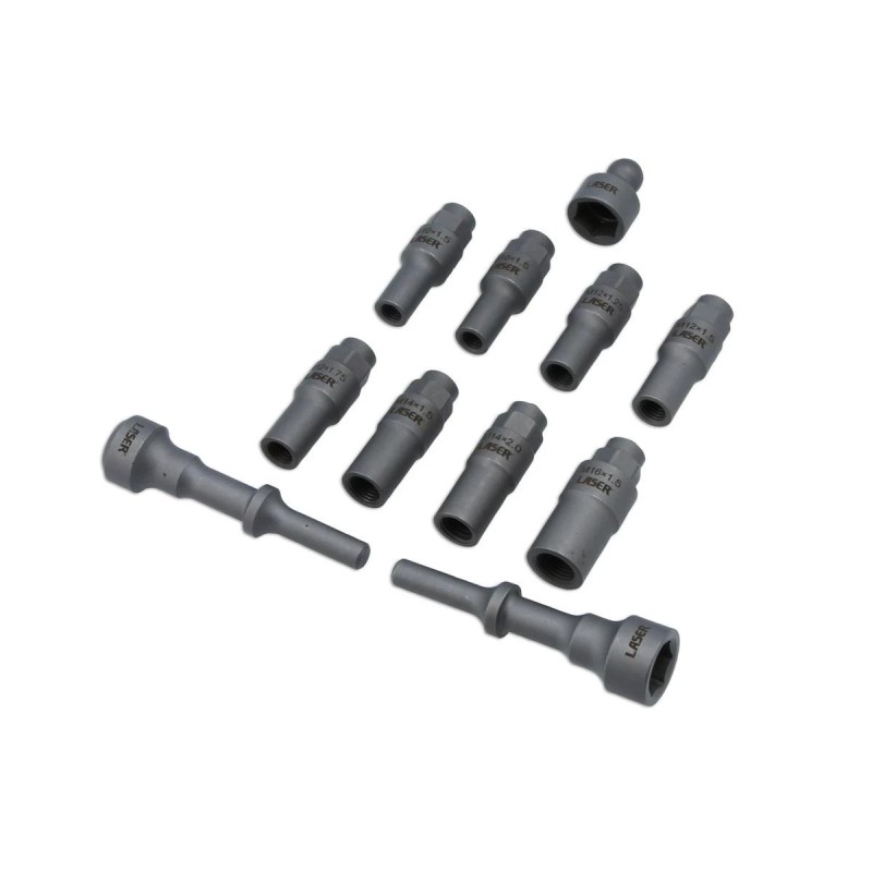 Vibro kalapácshoz vibrációs menetes ütőfej készlet gömbfejekhez 11 db-os