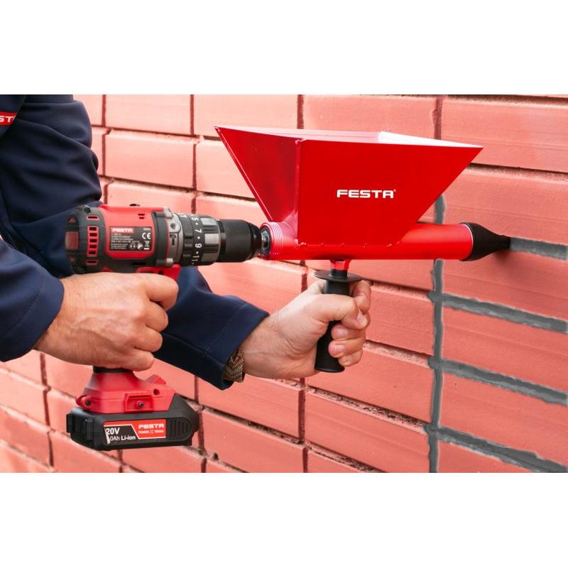 FESTA Téglafugázó 3 liter fúrógépre csatlakoztatható