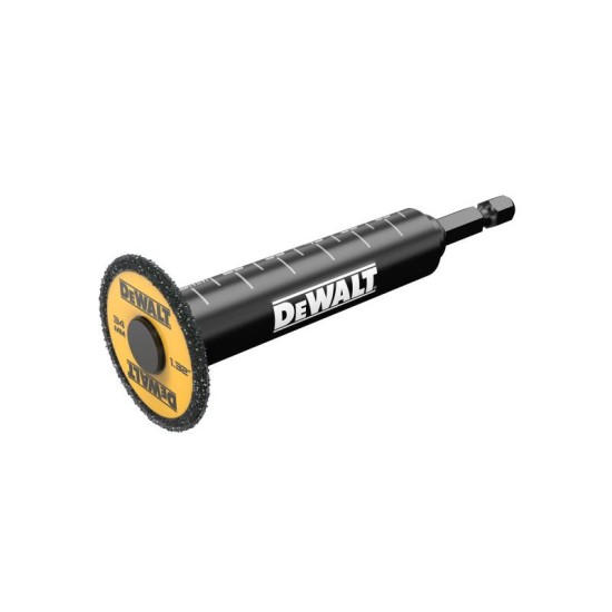 DEWALT Gyémántszemcsés belső csővágó 34 mm (PVC csövekhez) 1/4'' Hex DEWALT Gyémántszemcsés belső csővágó 34 mm (PVC csövekhez) 1/4'' Hex