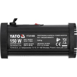 YATO Inverter 12 V / 230 V max 150 W YATO Inverter 12 V / 230 V max 150 W