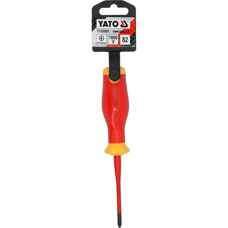 Csavarhúzó szigetelt PH1x 80 VDE 1000V - Slim - Yato