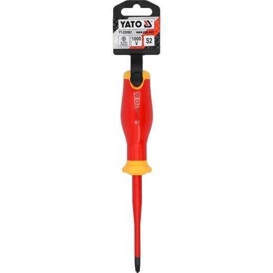 Csavarhúzó VDE 1000 V szigetelt +-/PH2x100 mm - Slim - Yato