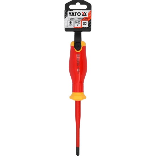 Csavarhúzó VDE 1000 V szigetelt +-/PZ2x100 mm - Slim - Yato Csavarhúzó VDE 1000 V szigetelt +-/PZ2x100 mm - Slim - Yato