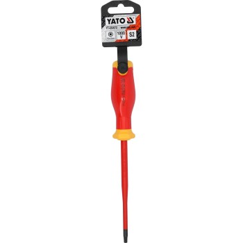 Csavarhúzó VDE 1000 V szigetelt Torx 25 x 125 mm - Slim - Yato Csavarhúzó VDE 1000 V szigetelt Torx 25 x 125 mm - Slim - Yato