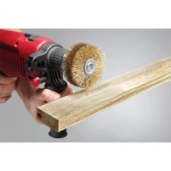 Drótkorong csapos körkefe  80 mm-es acél szálak réz bevonat  80x8mm Drótkorong csapos körkefe  80 mm-es acél szálak réz bevonat  80x8mm
