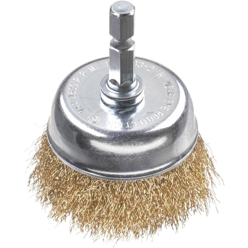 Drótkorong csapos fazékkefe  50 mm-es RÉZ szálak  50x6x0,2mm