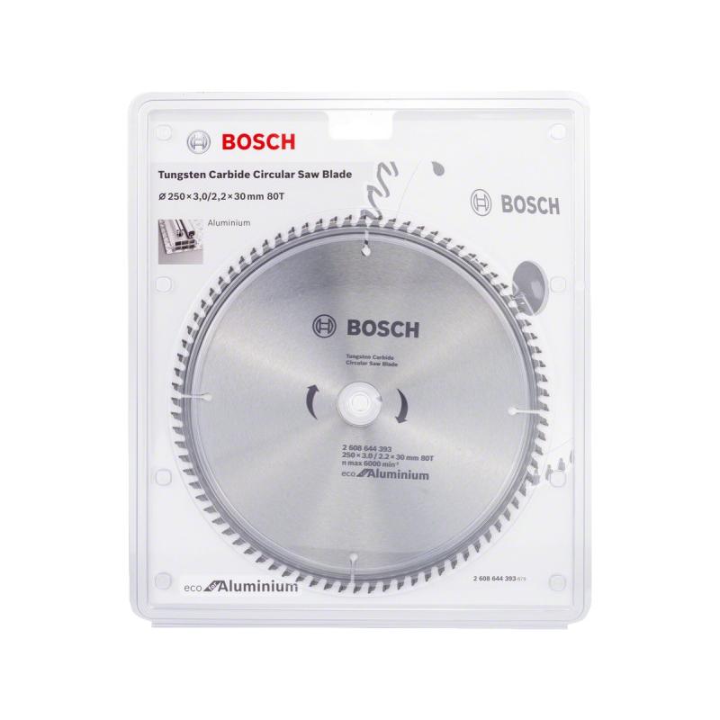 BOSCH Fűrésztárcsa alumíniumhoz 250 x 30 x 3,0 mm / 80T