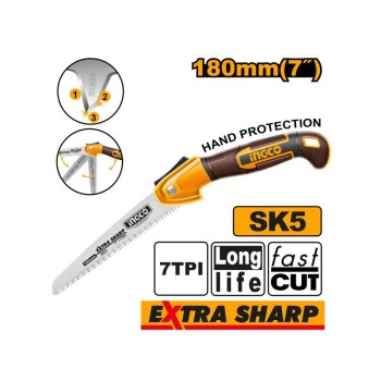 INGCO Összecsukható ágfűrész 180 mm