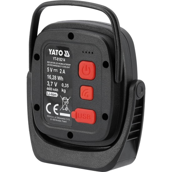 Szerelőlámpa (Munkalámpa) LED COB, akkus 100/600/1200 lm - Yato Szerelőlámpa (Munkalámpa) LED COB, akkus 100/600/1200 lm - Yato