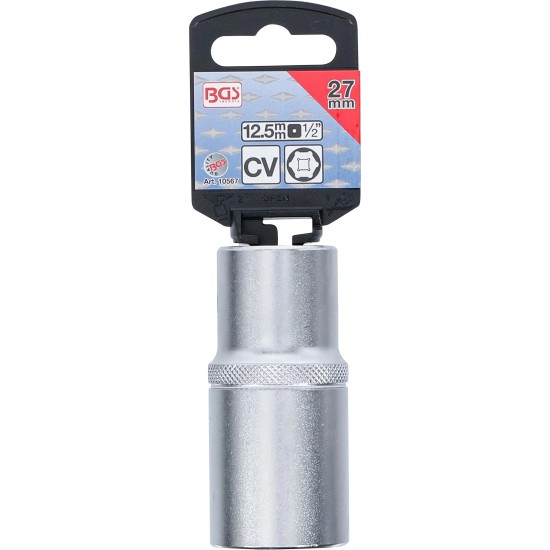 Dugókulcs - crowafej 1/2'' 6 lap hosszú 27 mm BGS