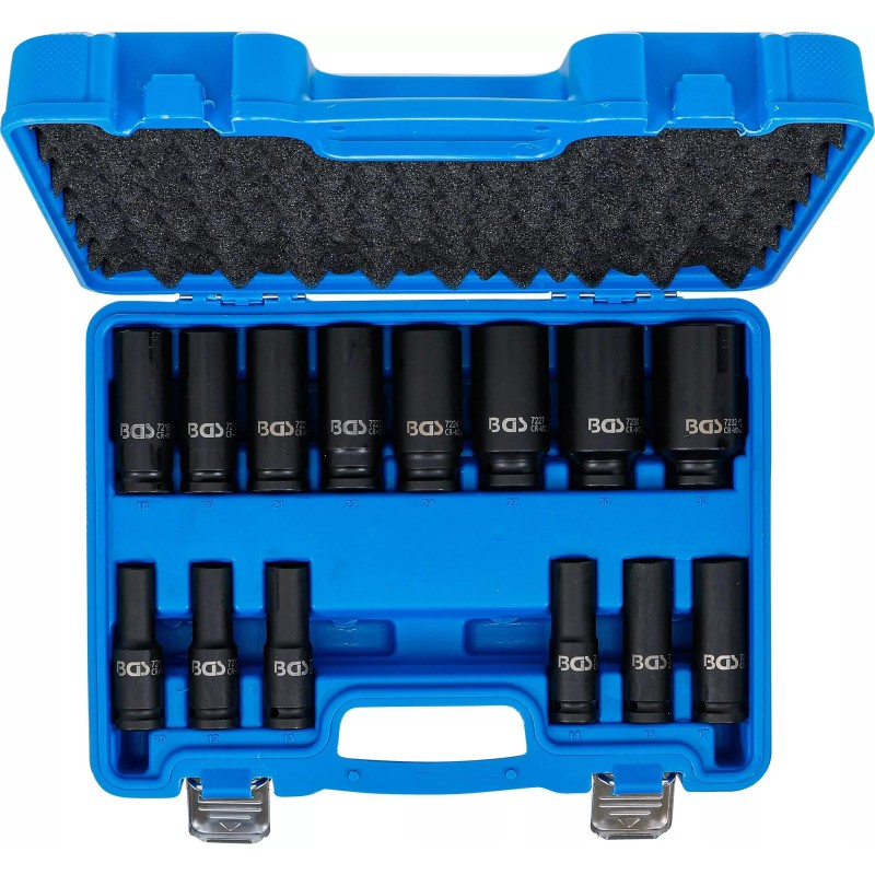 Légkulcsfej készlet 1/2'' 14 db 10-32 mm metrikus hosszú BGS