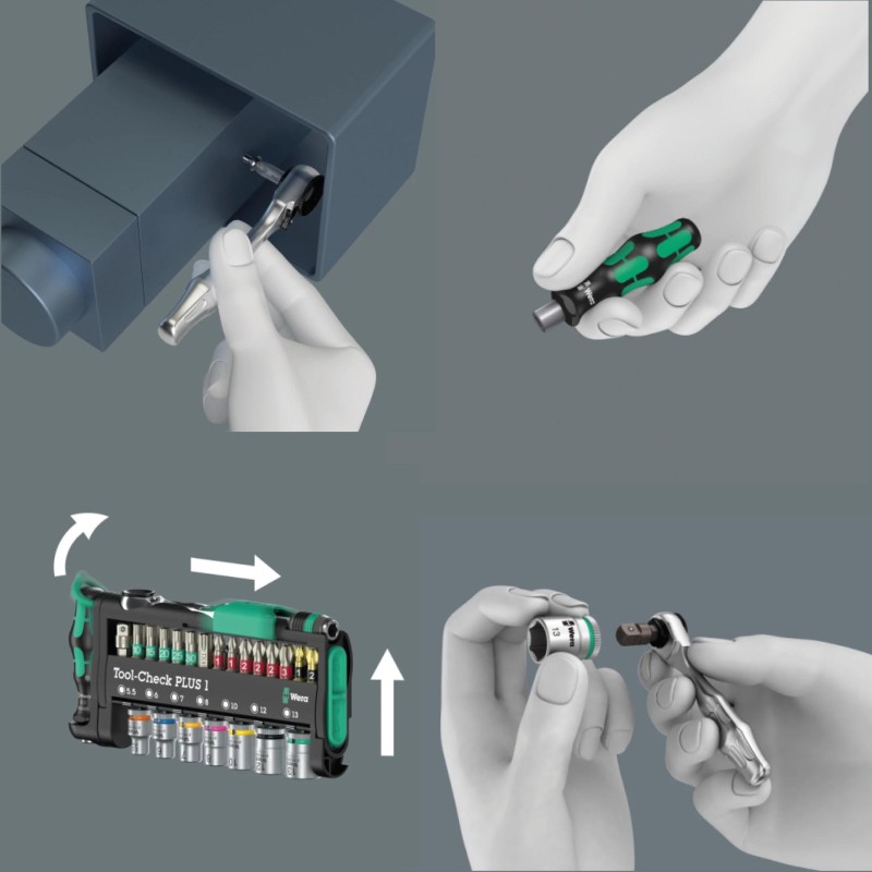Csavarhúzó bit készlet 39 db-os - metrikus - Tool-Check Plus 1 - Wera