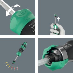 Csavarhúzó, bit tartós, racsnis 1/4'' Kraftform 20 RA-R - Wera