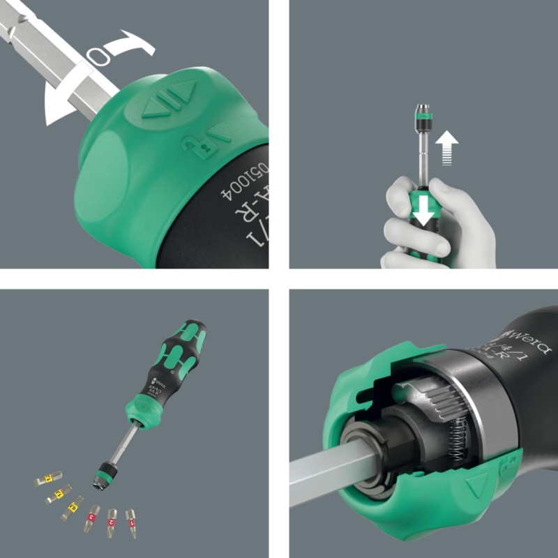 Csavarhúzó, bit tartós, racsnis 1/4'' Kraftform 20 RA-R - Wera