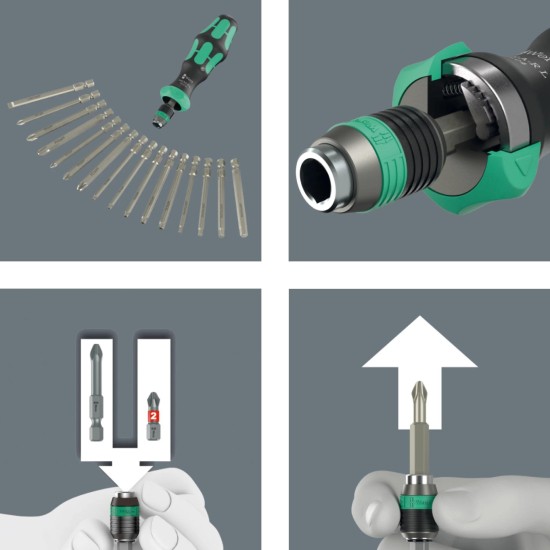 Csavarhúzó készlet 17 részes, 1/4'' cserepengékkel 60 RA-R 1 - Wera Csavarhúzó készlet 17 részes, 1/4'' cserepengékkel 60 RA-R 1 - Wera